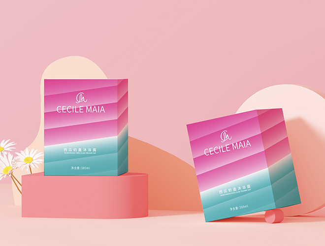 萌光花果香沐浴露包装盒