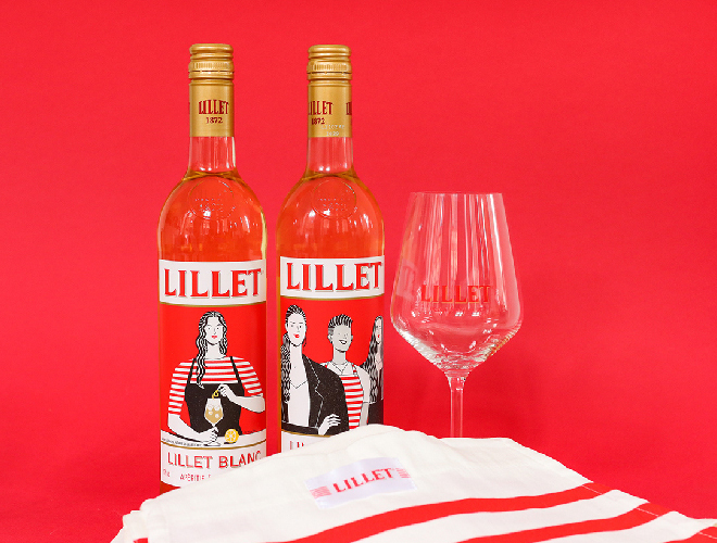 Lillet个性插画酒标设计